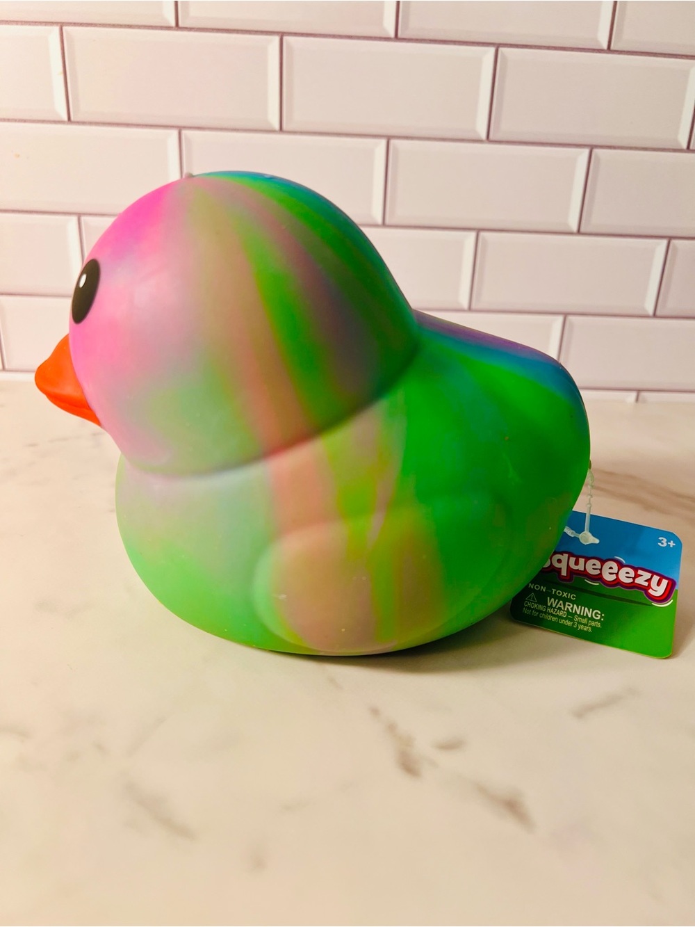 Squeezy Rainbow Duck Squishy Toy - Multicolor - Picture 2 of 6
